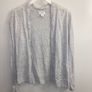 Short shawl open-front sweater